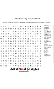 Host A Columbus Day Word Search Contest To See Who Can Finish Their Puzzle The Kindergarten Worksheets Kindergarten Worksheets Printable Sight Word Worksheets