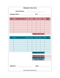 Maybe you would like to learn more about one of these? Biweekly Time Cards