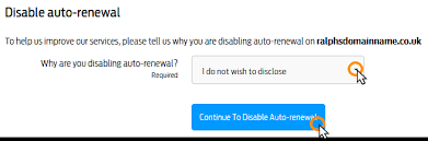 Changing Domain Name Renewal Settings