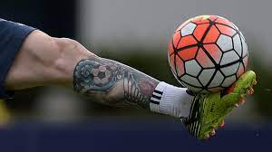 Messi covers up his leg tattoo with new artwork. Ta Two Messi Covers Up Old Leg Ink Goal Com