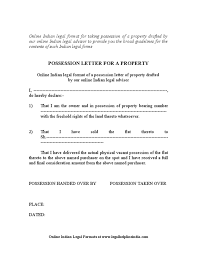 Possession Letter For A Property Justice Crime Violence But there is a general pattern, some conventions that people usually follow. possession letter for a property