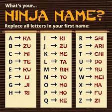 Pin By Chicaloca H On Chinese Learn Ninja Name Funny Names Funny Name Generator