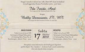 Contoh surat undangan pernikahan nikahnya. Cetak Undangan Islami Cute766