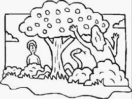adam and eve with the serpent near forbidden tree in garden of eden coloring page netart elsa pages fnaf 