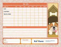 Taking Care Of Pets Kid Pointz Chore Chart Pet Care