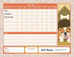 taking care of pets kid pointz chore chart pet care