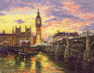 Thomas kinkade river walk cross stitch patternyour finished pattern size. Needlecraft Kits By Thomas Kinkade