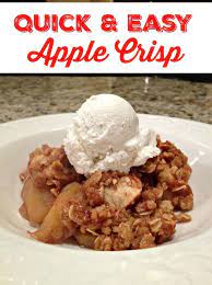 Quick And Easy Apple Crisp Easy Apple Crisp Recipe Apple Crisp Easy Apple Crisp With Oatmeal