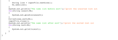 This reads single characters (separated by delimiter) as a string. This Is A Java Program To Read A Txt File And Sort Chegg Com