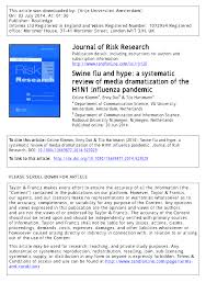 Influenza a virus (iav), a highly infectious respiratory pathogen, has continued to be a significant threat to global public health. Pdf Swine Flu And Hype A Systematic Review Of Media Dramatization Of The H1n1 Influenza Pandemic