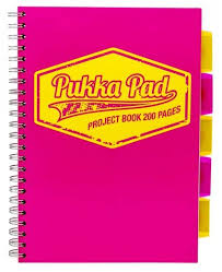 Pukka Pad Neon Pink A4 Project Notebook Stationery Stationery Notebook Pukka Stationery Paper