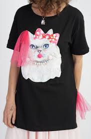 Suslu Kedi Tshirt Moda Stilleri Moda Giyim