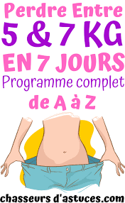Je veux perdre 10kgs en 1mois (pour commencer lol) jaimerais savoir si je peux manger un croissant ou. Perdre Entre 5 Et 7 Kg En 7 Jours Programme De A A Z