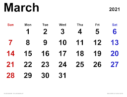 Our calendar templates are free to download and available in many formats such as word, excel, pdf or png. March 2021 Calendar Templates For Word Excel And Pdf