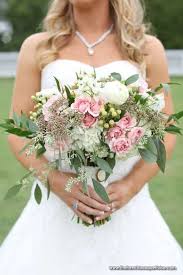 Always on time, farm direct delivery. Bridal Bouquet With Pink Spray Roses Green Seeded Eucalyptus Green Hypericum Berries And White Hydran Bridesmaid Flowers Pink Wedding Colors Wedding Flowers
