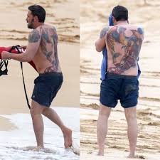 In Case Anybody Is Wondering Ben Afflecks Back Tattoo Is 100 Back Tattoo Back Tattoos For Guys Ben Affleck Tattoo