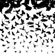 Bird In Flight Silhouette Clip Art Background With Flying Birds Silhouettes 8590 Plants And Animals Download Royalty Free Vector Clip Art Flying Bird Silhouette Bird Silhouette Birds Flying