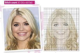 HOLLY WILLOUGHBY CROSS STITCH PATTERN ONLY EK