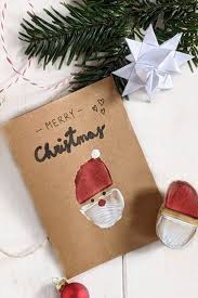 Diy Geschenktuten Und Karten Mit Weihnachtsmann Kartoffeldruck Lavendelblog Weihnachtskarten Weihnachtskarten Basteln Diy Weihnachten