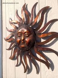 Large Metal Sun Wall Decor Rustic Garden Art Indoor Outdoor Patio Wall Sculpture Sun Wall Decor Moon Wall Art Metal Sun Wall Art