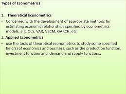 Ecf 230 Introduction To Econometrics Ppt Download