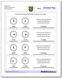 elapsed time one hour later worksheets 99worksheets
