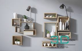 313 Decorative Set Free Download 3d Mili Download 3d Model Free 3d Models 3d Model Download House Design Decor Floating Shelves
