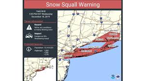 Jun 02, 2021 · the national weather service in huntsville alabama has issued a severe thunderstorm warning for southeastern lauderdale county, northwestern limestone county and northeastern lawrence county until. First Snow Squall Warning Issued For New York City Area The Weather Channel Articles From The Weather Channel Weather Com