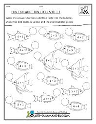 Homeschool Math Worksheet Fun Addition To 12 Fish 1 Fun Math Worksheets Math Coloring Worksheets Math Worksheets