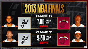 The finals began with game 1 on june 6, and ended with. Nba On Twitter 2013 Nba Finals Game 6 7 Spurs Miamiheat Tonight Beginning At 7 00 Pm Et On Espn