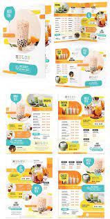 Bubble Tea Menu Print Bundle 5 Bubble Tea Menu Menu Printing Bubble Tea
