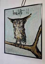 Owls are birds from the order strigiformes, which includes about 200 species of mostly solitary and nocturnal birds of prey typified by an upright stance. Bernard Buffet The Owl Tapestry 1969 At 1stdibs