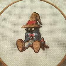 Final fantasy mog and chocobo cross stitch pattern. Final Fantasy Vivi Cross Stitch Pattern Etsy Sticken Kreuzstich Kreuzstich Sticken