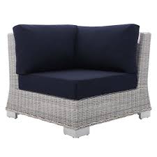 Maybe you would like to learn more about one of these? Modway Conway Sunbrella Wicker Rattan Patio Corner Chair In Light Gray And Navy Eei 3970 Lgr Nav