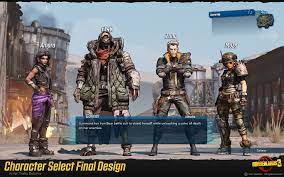 Artstation Borderlands 3 Character Select Concept Trisha Desalvo Borderlands Borderlands 3 3 Characters