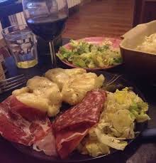 Typically French Dinner With Girlfriend Raclette And Red Wine Bon Appetit Food French Food Dinner