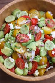 Tomato Cucumber Avocado Salad Is The Perfect Easy Light And Fresh Summer Side Dish Tastes Better From Cucumber Avocado Salad Healthy Recipes Avocado Salad