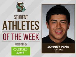 Johnny Peña earns Brown Student-Athlete of the Week honor