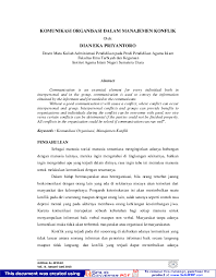 Maybe you would like to learn more about one of these? Pdf Komunikasi Manajemen Konflik Suhairi Heri Academia Edu