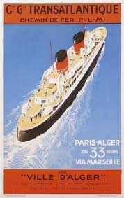 Sandy Hook Affiche De Voyage Vintage Paquebot Les Affiches Francaises D Epoque