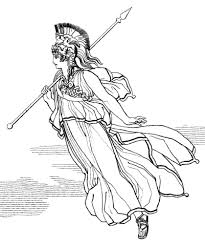 Athena With Spear Coloring Page Coloring Pages Fairy Coloring Pages Ancient Greece Mythology