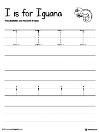 These free letter tracing sheets include a page of lowercase letters and a page of uppercase letters. Free Tracing And Writing The Letter I Myteachingstation Com