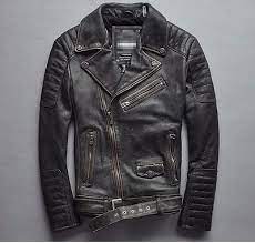 Affliction Motorcycle Leather Men Biker Jacket Pattern Black Genuine Cow Size L Leather Jacket Leather Jacket Black Leather Jacket Men
