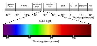 Across The Top Is A Ruler Marking Wavelengths Measured In