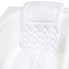 This pillow will help you relax while you bathe with the poly foam inner and the terry towel covering. 6 Best Bath Pillows For Straight Back Tubs 2021