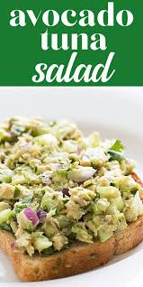 Healthy And Easy Avocado Tuna Salad With Avocado Canned Tuna Red Onion Celery And No Mayo On Simplyrecipes Com Avocado Tunasalad