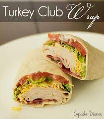 Turkey Club Wrap Recipe Recipes Wrap Recipes Food