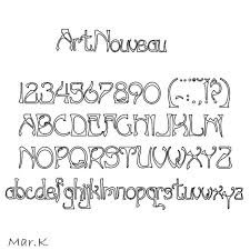 Font Artnouveau 3d Model Ad Font Artnouveau Model Lettering Font Art Lettering Fonts