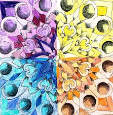 Symmetrical Balance Art Ed Central Colored Pencil Balance Art Art Environmental Art