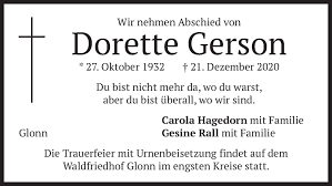 Gerson kimdir, hayatı ve biyografisi. Traueranzeigen Von Dorette Gerson Trauer Merkur De
